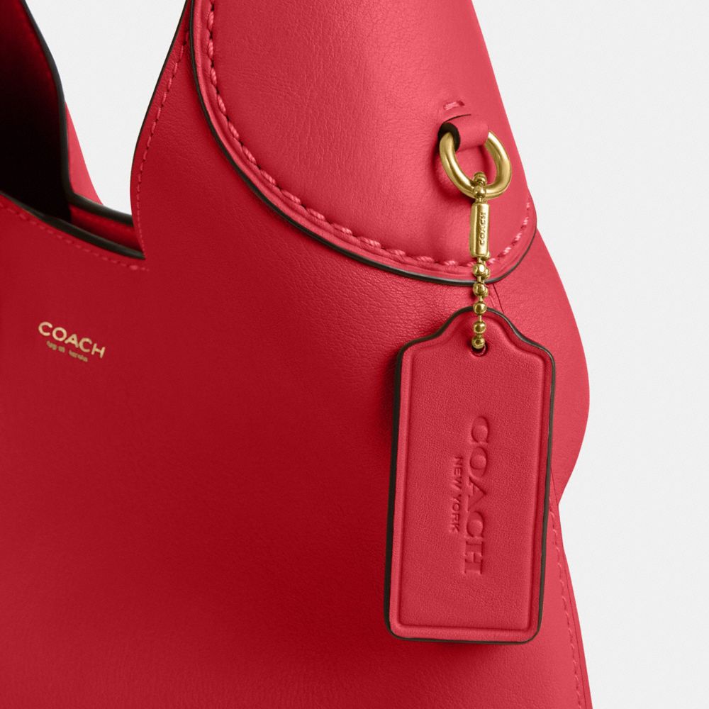 Coach Brooklyn Shoulder Bag 28 Brass/Scarlet
