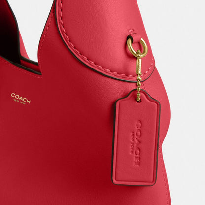 Coach Brooklyn Shoulder Bag 28 Brass/Scarlet