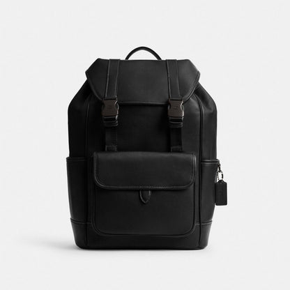 Coach League Flap Backpack Black