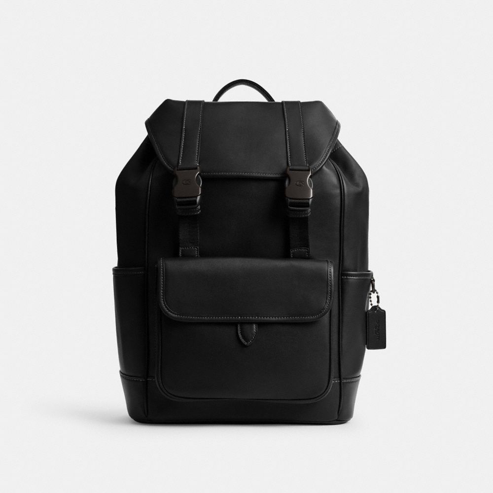 Coach League Flap Backpack Black