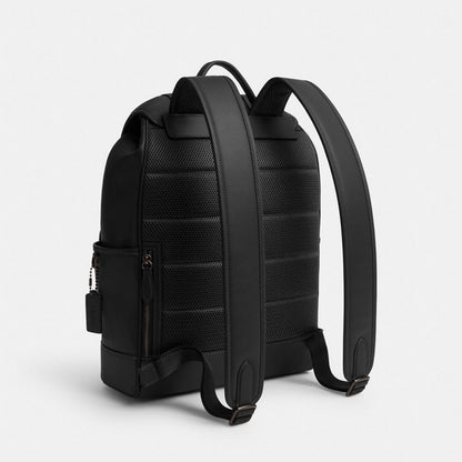 Coach League Flap Backpack Black