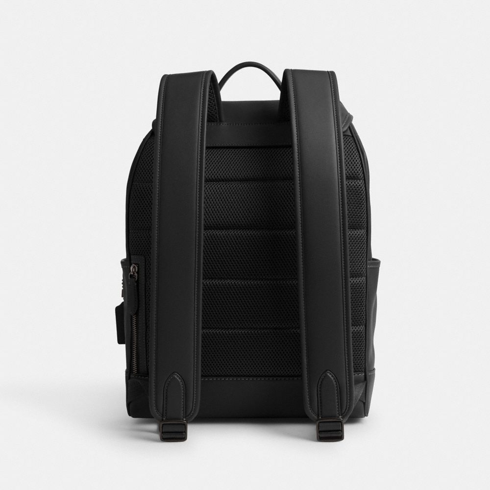 Coach League Flap Backpack Black