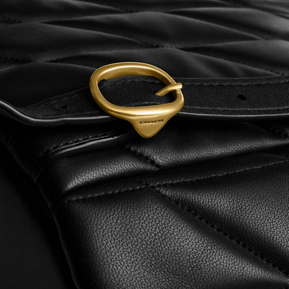 Coach Tabby Backpack With Pillow Quilting Brass Black