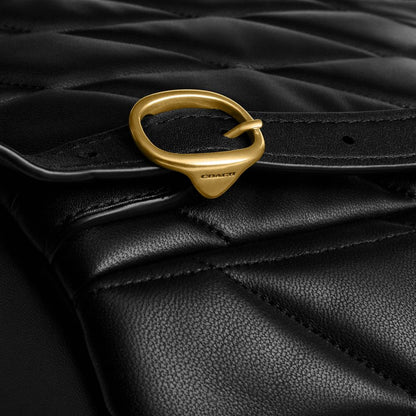 Coach Tabby Backpack With Pillow Quilting Brass Black