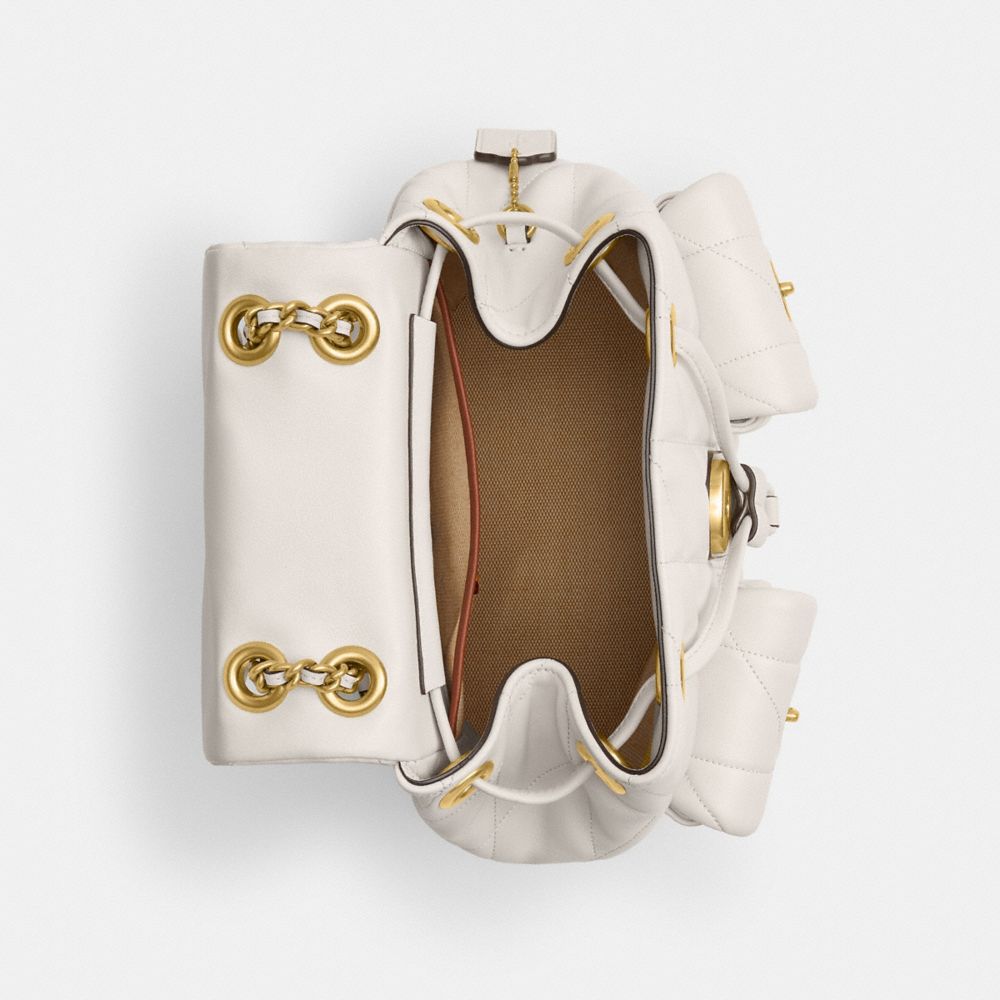 Tabby Backpack With Pillow Quilting Nappa Leather-Brass-Chalk Nappa Leather-Brass-Chalk