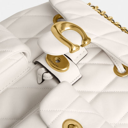 Coach Tabby Backpack With Pillow Quilting Brass Chalk