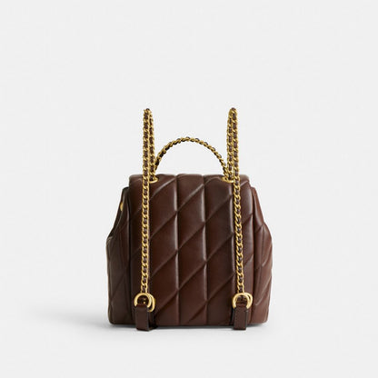 Coach Tabby Backpack With Pillow Quilting Brass Maple