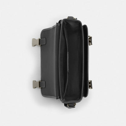 Racer Messenger Bag Smooth Leather-Gunmetal-Black Smooth Leather-Gunmetal-Black
