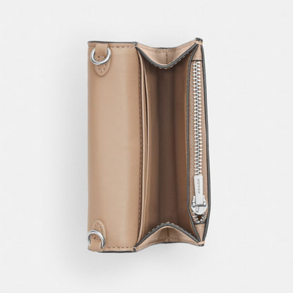 Coach Mini Envelope Wallet With Strap Silver Stone