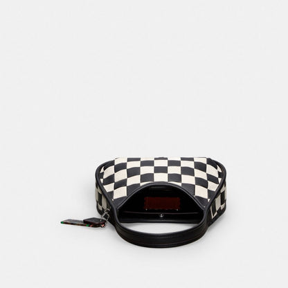 Coach Ergo Bag In Checkerboard Upcrafted Leather Black Chalk