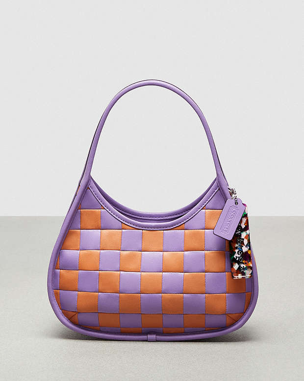 Ergo Bag In Checkerboard Upcrafted Leather Iris-Faded Orange Iris-Faded Orange