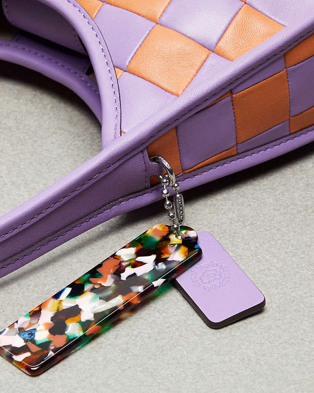 Ergo Bag In Checkerboard Upcrafted Leather Iris-Faded Orange Iris-Faded Orange