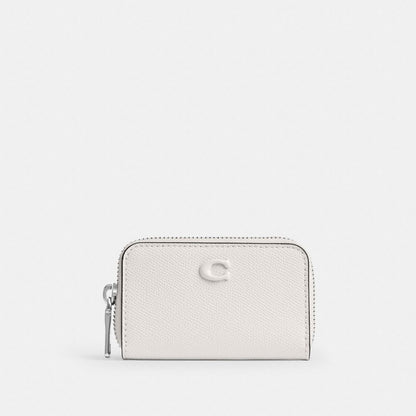 Coach Small Zip Around Card Case Chalk