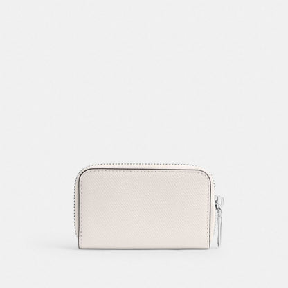 Coach Small Zip Around Card Case Chalk