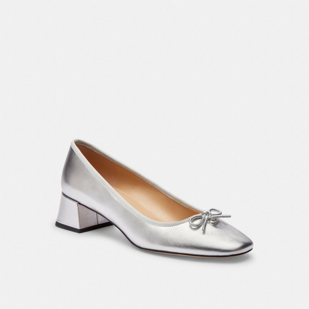 Coach Ava Ballet Pump Silver