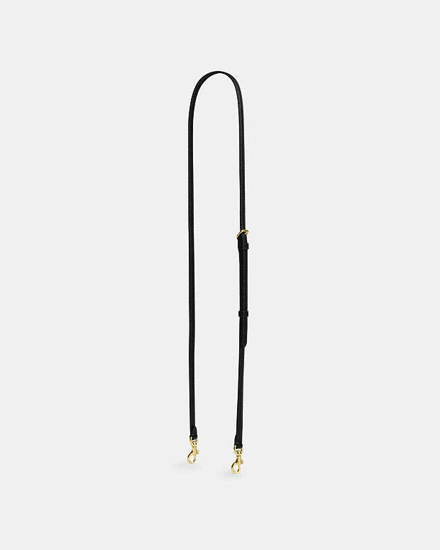 Thin Strap Smooth Leather-Gold-Black Smooth Leather-Gold-Black