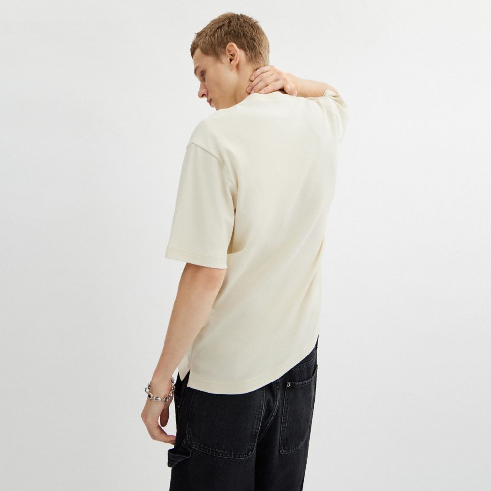 Coach T Shirt In Organic Cotton Cream