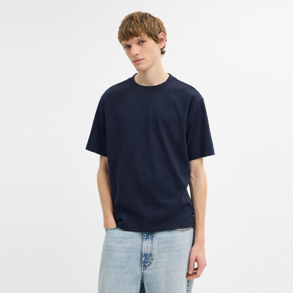 Coach T Shirt In Organic Cotton Navy