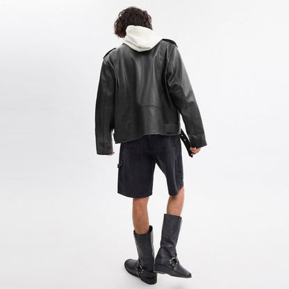 Coach Moto Jacket Black