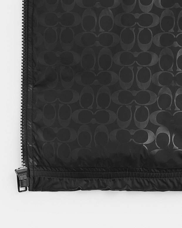 Down Puffer Vest In Recycled Polyester Black Black