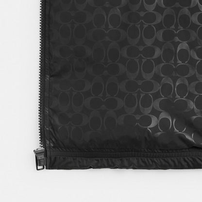 Coach Down Puffer Vest In Recycled Polyester Black