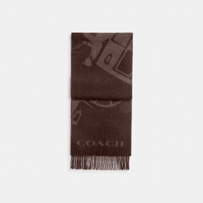 Coach Horse And Carriage Cashmere Muffler Maple