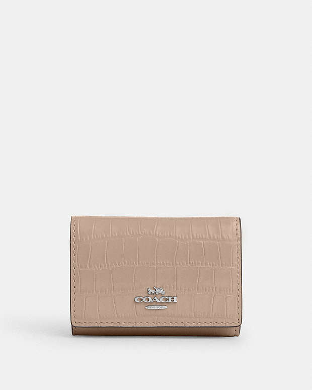 Micro Wallet Novelty Leather-Silver-Stone Novelty Leather-Silver-Stone