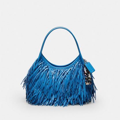 Coach Ergo Bag With Fringe In Upcrafted Leather Racer Blue