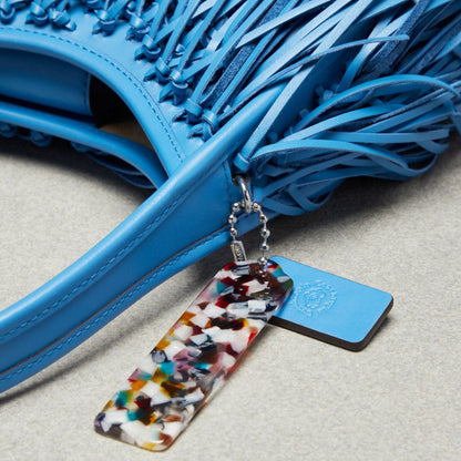 Coach Ergo Bag With Fringe In Upcrafted Leather Racer Blue