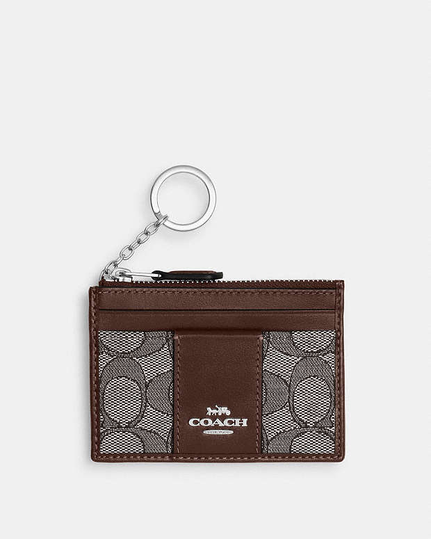Mini Id Skinny In Signature Jacquard Signature Jacquard-Silver-Oak-Maple Signature Jacquard-Silver-Oak-Maple