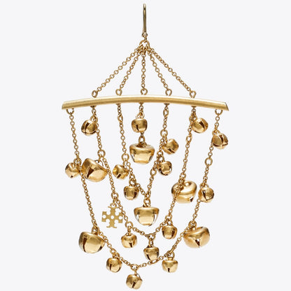 Tory Burch Curiosity Bell Earrings Antique Light Brass