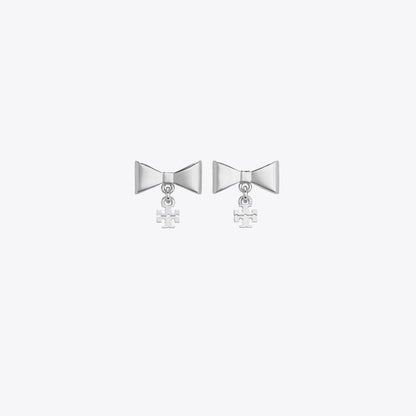 Tory Burch Curiosity Bow Earrings Tory Silver