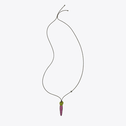 Tory Burch Curiosity Carrot Pendant Purple / Green