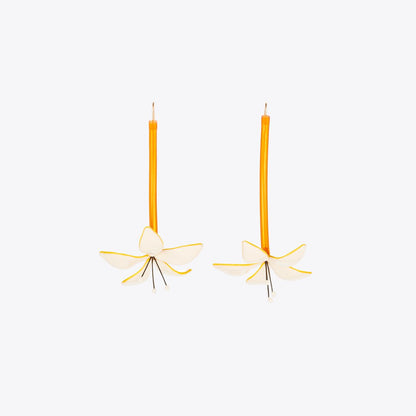 Tory Burch Curiosity Flower Earrings White