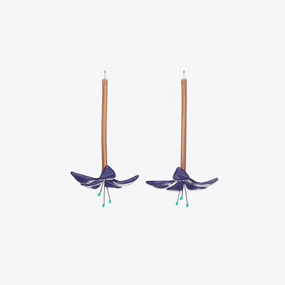 Tory Burch Curiosity Flower Earrings Navy