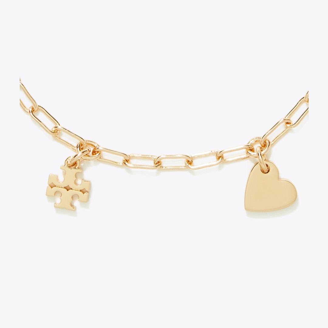 Tory Burch Curiosity Heart Bracelet Tory Gold