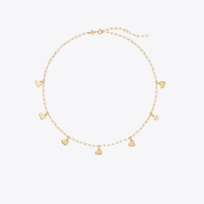 Tory Burch Curiosity Heart Necklace Tory Gold