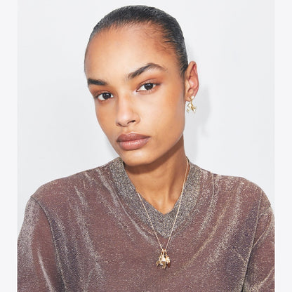 Tory Burch Curiosity Horse Charm Earrings Tory Gold / Pearl