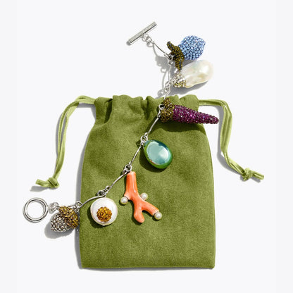 Tory Burch Curiosity Vegetable Charm Bracelet Tory Silver / Multi