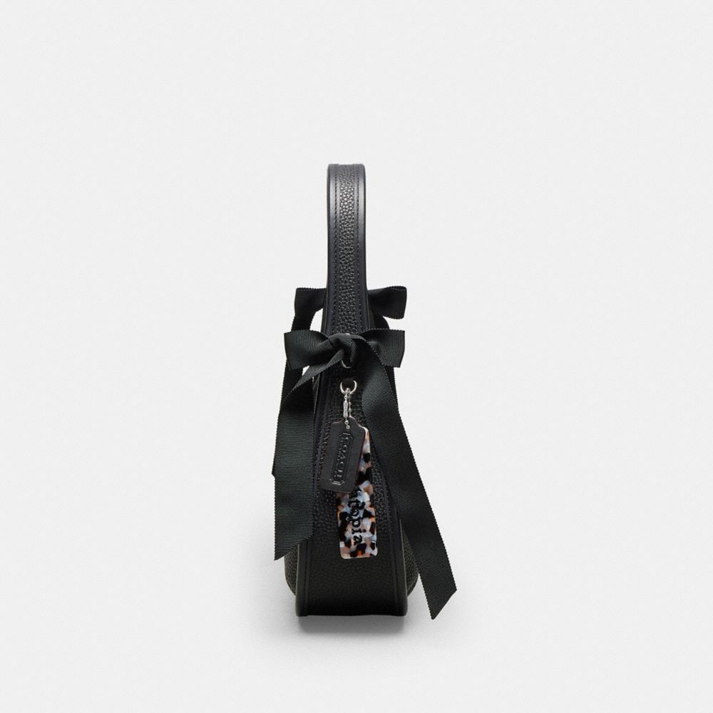 Coach Ergo Bag In Coachtopia Leather With Bows Black Black
