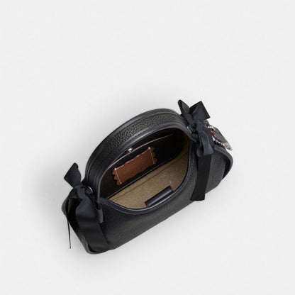 Coach Ergo Bag In Coachtopia Leather With Bows Black Black