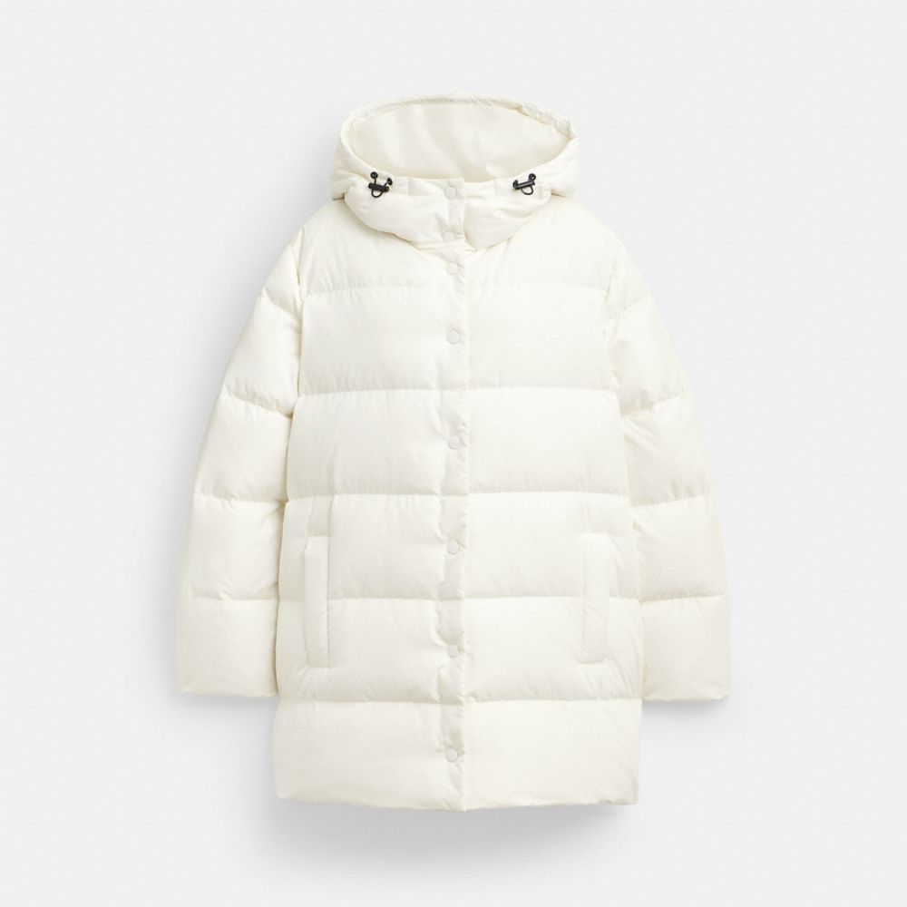 Coach Mid Puffer In Recycled Polyester Cream