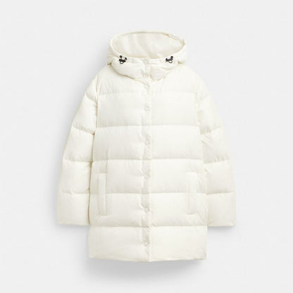 Coach Mid Puffer In Recycled Polyester Cream