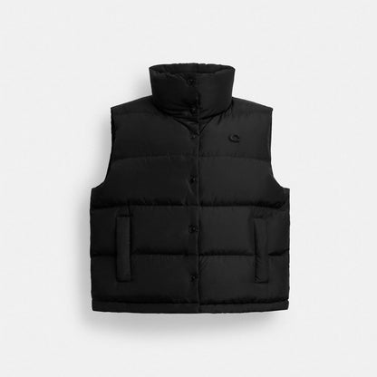 Coach Puffer Vest In Recycled Polyester Black
