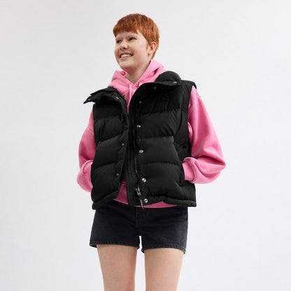 Coach Puffer Vest In Recycled Polyester Black