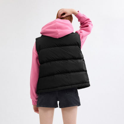 Coach Puffer Vest In Recycled Polyester Black