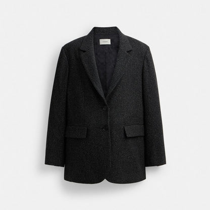 Coach Tailored Wool Jacket Black