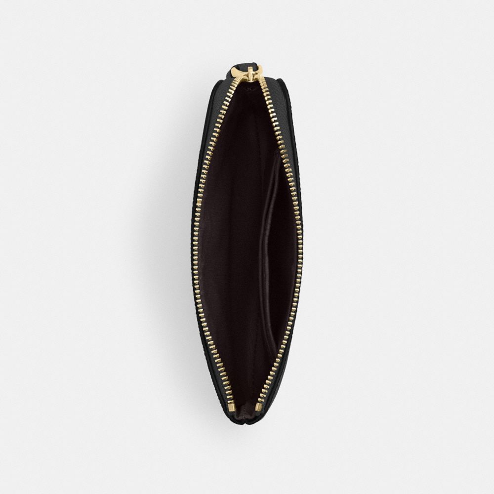 Coach Corner Zip Wristlet Gold/Black