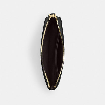Coach Corner Zip Wristlet Gold/Black
