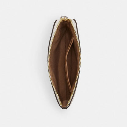 Coach Corner Zip Wristlet Gold/Chalk
